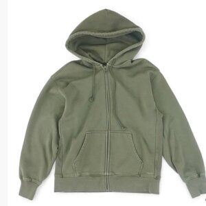 Wilfred Free Aritzia Green Cozy Fleece Boyfriend Boxy Zip Hoodie Size 2X